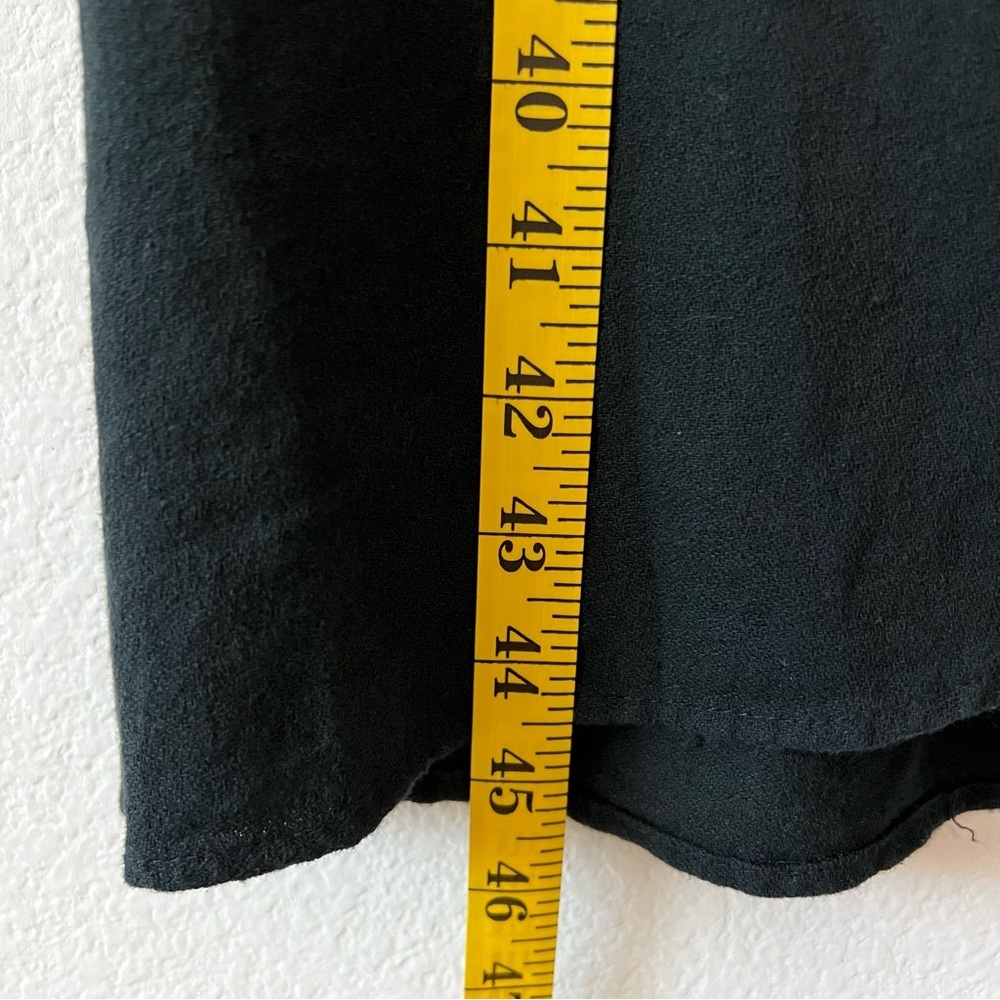 NWT Pact Cafe Crepe Faux Wrap Midi Dress Black Organic Cotton Minimalist S - Picture 16 of 16